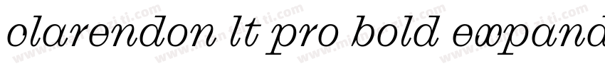 clarendon lt pro bold expanded byli字体转换